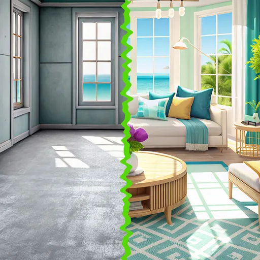 لعبة تصميم المنزل ومطابقة العناصر