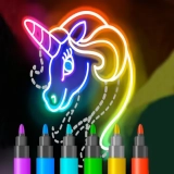 لعبة تعلّم الرسم والتلوين المتوهج للأطفال