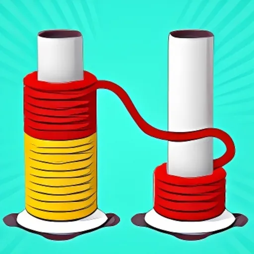 لعبة ترتيب الحبال الملونة 3D